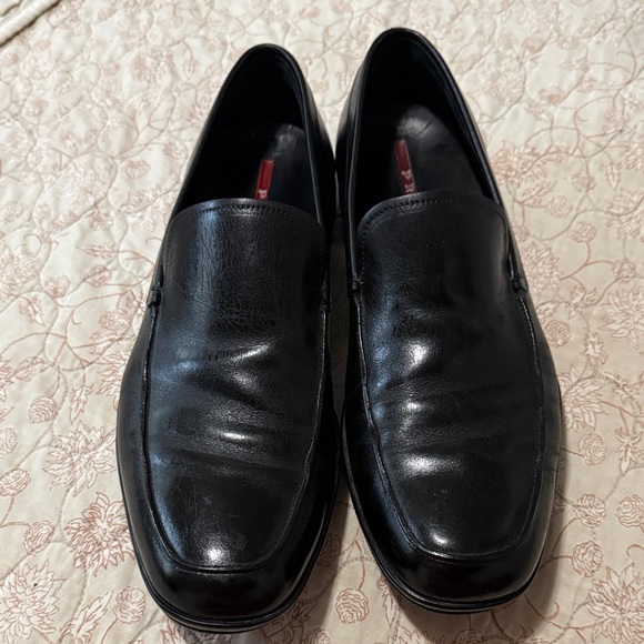 Prada Other - Prada Black Leather Men's Slip-Ons